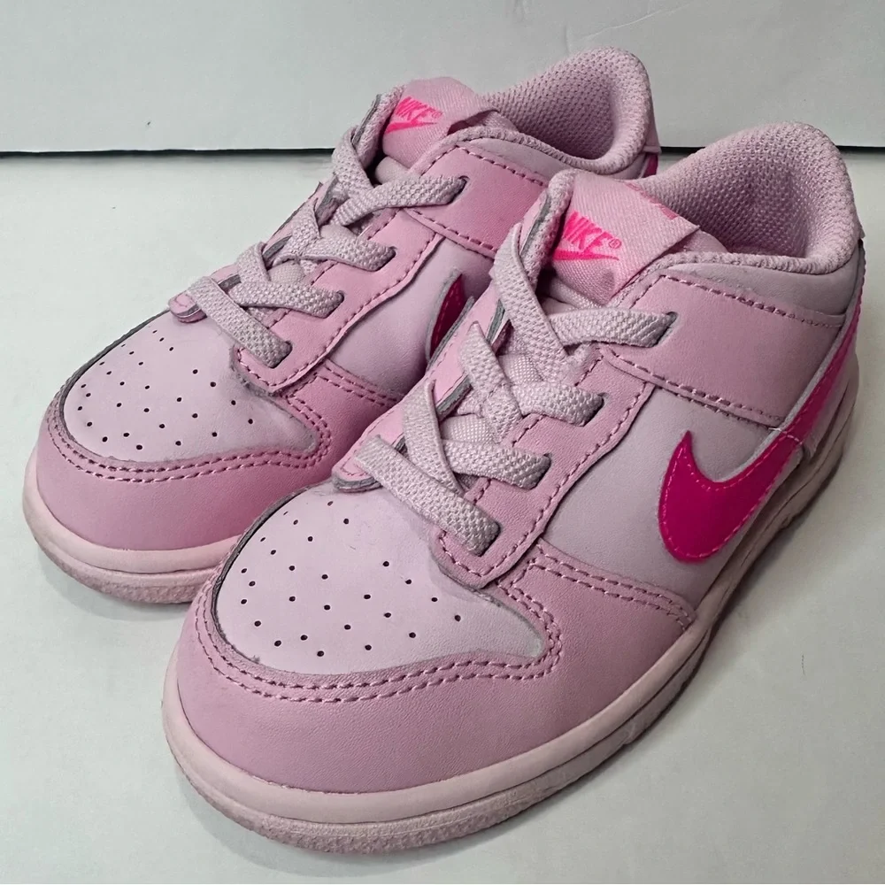 Nike Dunk Kids Light Pink and Hot Pink Sneakers